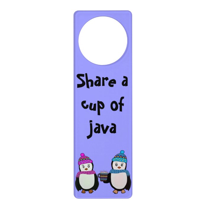 Penguin Friends Custom Door Hanger