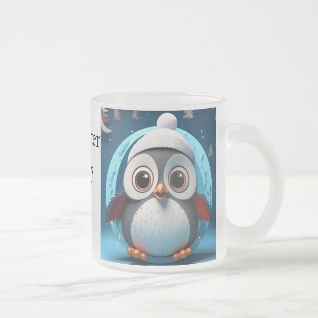 Penguin Frosty Beer Mug Custom Christmas Gift (Right)