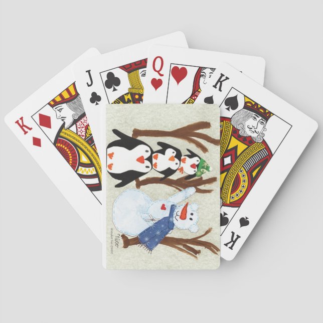 Penguin Fun - Kids Art for CHOC Poker Cards (Back)
