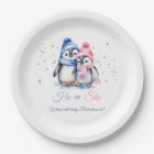 Penguin Gender Reveal He or She Winter Baby Shower