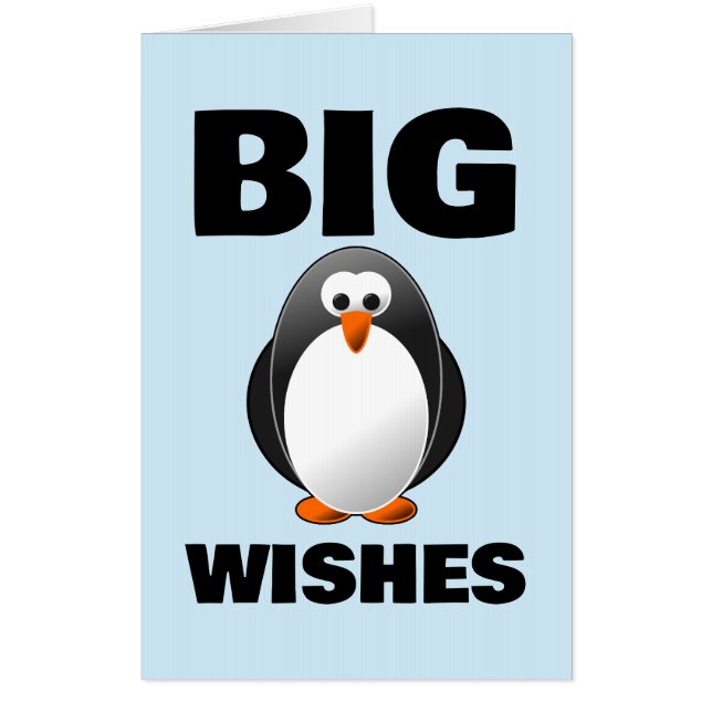 PENGUIN GET WELL Big Huge CARDS (Front)
