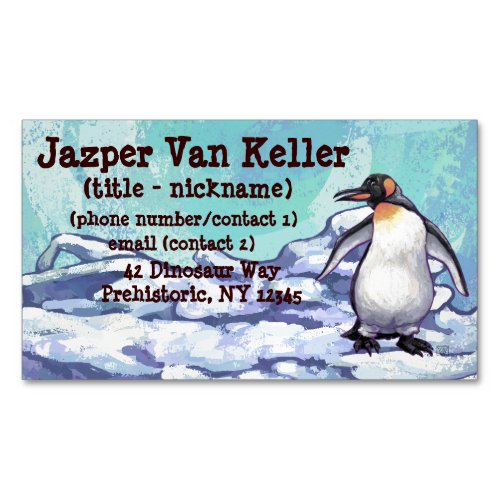Penguin Gifts  Accessories Magnetic Business Card
