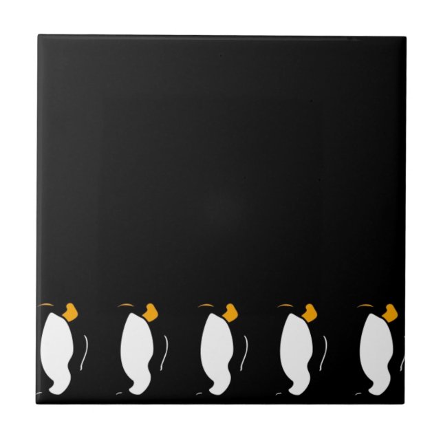 Penguin gifts! ceramic tile (Front)
