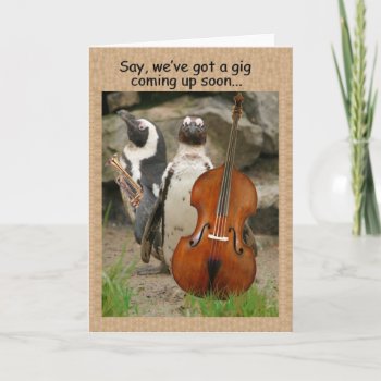 Penguin Gig Invite by missprinteditions at Zazzle