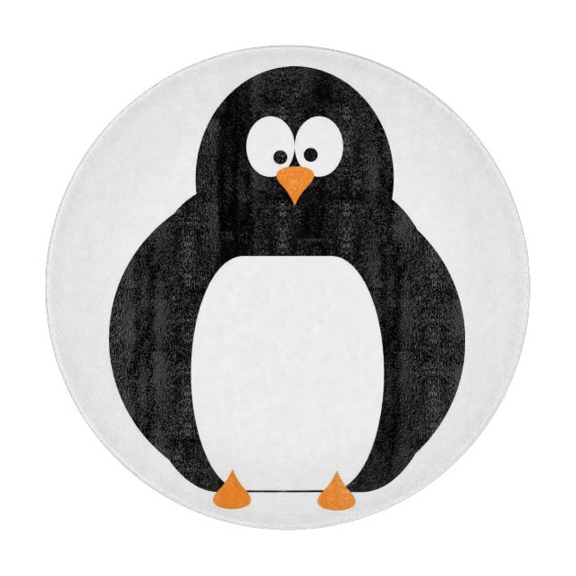 Penguin Glass Cutting Board (Front)