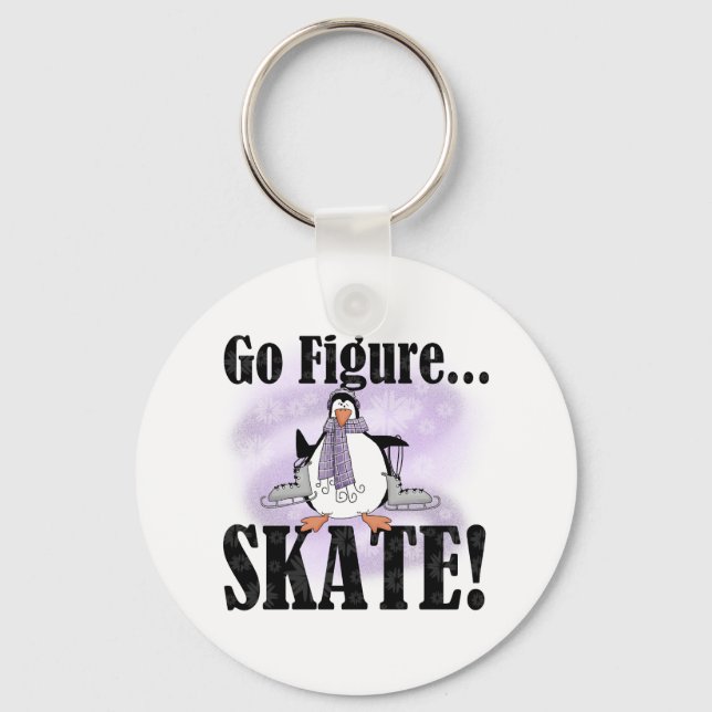 Penguin Go Figure Skate Keychain (Front)