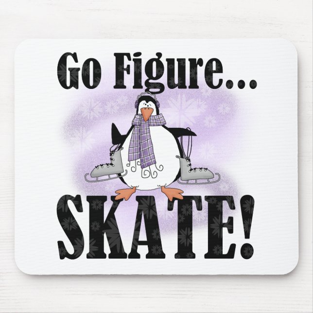 Penguin Go Figure Skate Mouse Pad (Front)