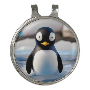 Penguin Golf Hat Clip