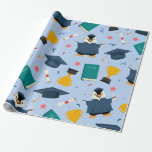 Penguin Graduation Wrapping Paper
