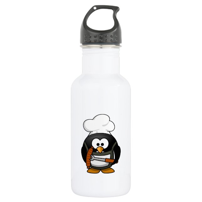 Penguin Grill Water Bottle (Front)