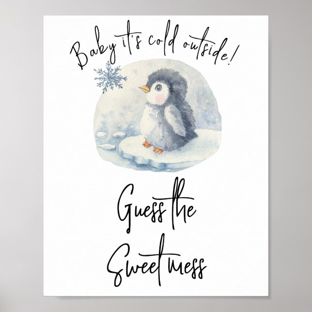 Penguin - Guess the sweet mess Poster (Front)