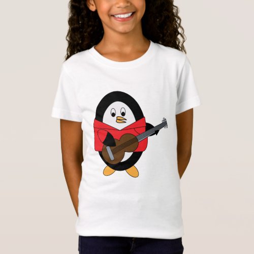Penguin Guitar Rock and Roll T_Shirt
