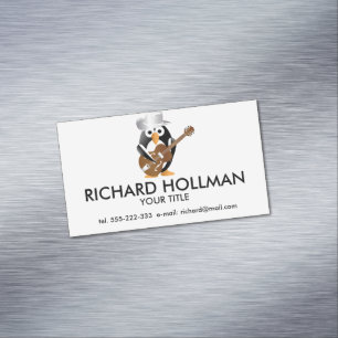 Penguin guitarist magnetic business card