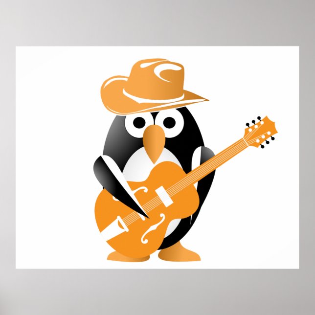 Penguin guitarist poster (Front)