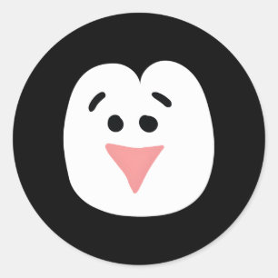 Penguin Halloween Carnival Classic Round Sticker