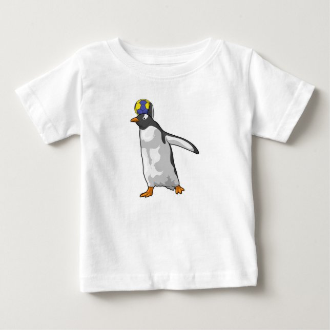 Penguin Handball player Handball Baby T-Shirt (Front)