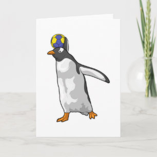 Penguin Handball player Handball Card