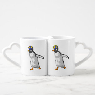 Penguin Handball player Handball Coffee Mug Set