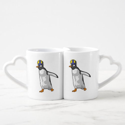 Penguin Handball player Handball Coffee Mug Set