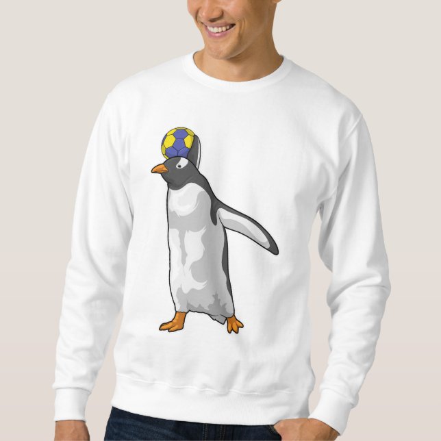 Penguin Handball player Handball Sweatshirt (Front)