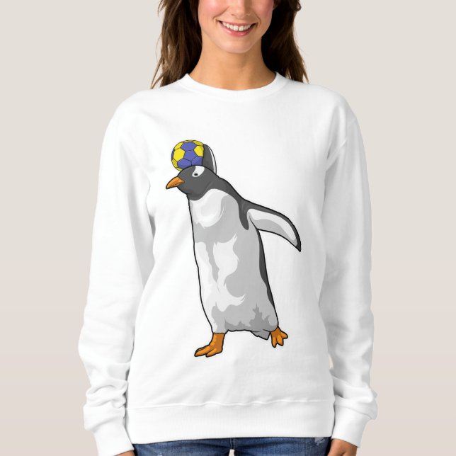 Penguin Handball player Handball Sweatshirt (Front)