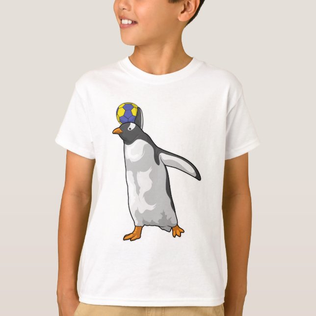 Penguin Handball player Handball T-Shirt (Front)
