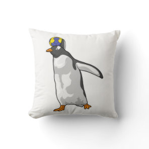 Penguin Handball player Handball Throw Pillow