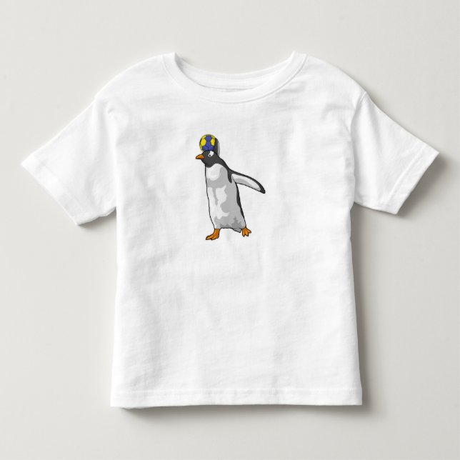 Penguin Handball player Handball Toddler T-shirt (Front)