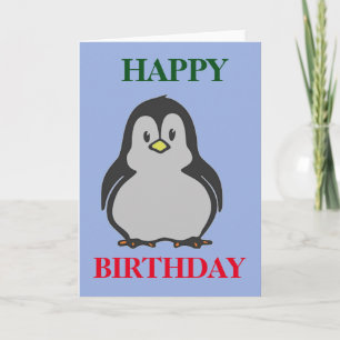 Penguin Happy Birthday Greetings Card