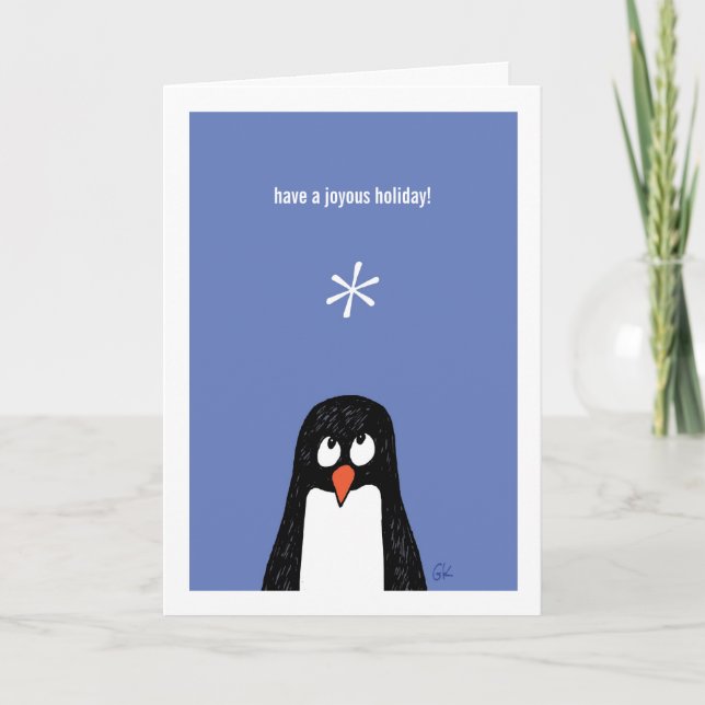 Penguin Have a Joyous Holiday* Card! Holiday Card (Front)