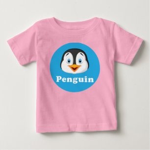 Penguin Head Kids Toddler Baby Raglan T-Shirt