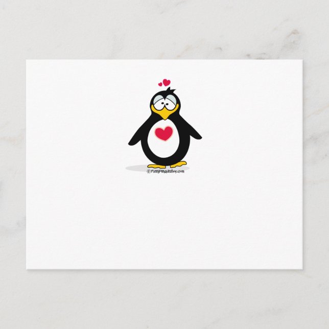 Penguin Heart Postcard (Front)