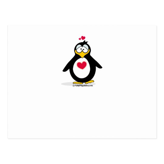 Penguin Heart Postcard