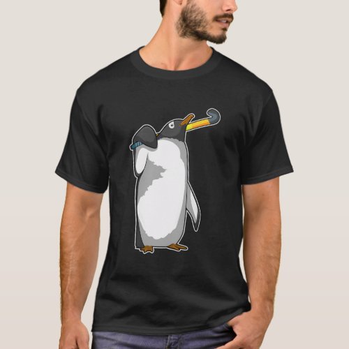 Penguin Hockey Hockey Stick Sports T_Shirt