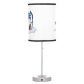 Penguin hockey player | choose background color table lamp (Back)
