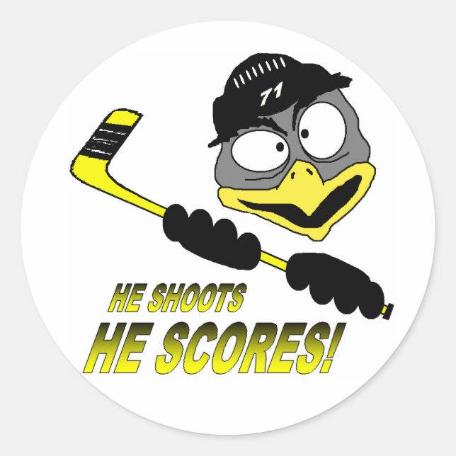 Penguin Hockey Sticker (Front)