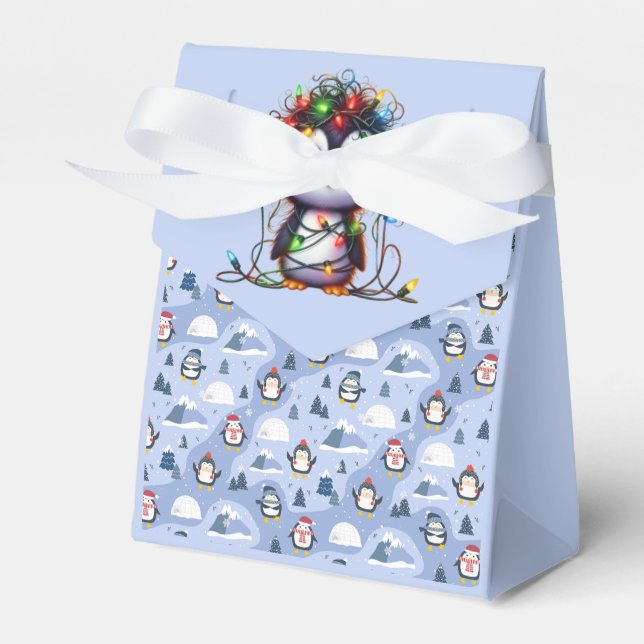 Penguin Holiday   Favor Boxes (Front Side)