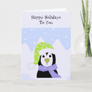Penguin Holiday Greeting Card