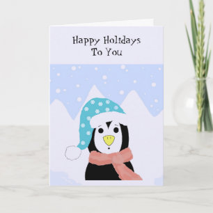 Penguin Holiday Greeting Card