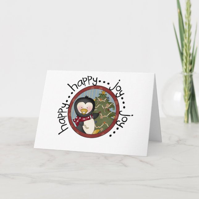 Penguin Holiday T-shirts and Gifts Card (Front)