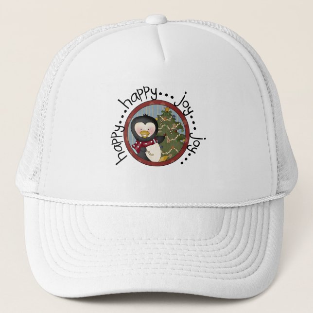 Penguin Holiday T-shirts and Gifts Trucker Hat (Front)
