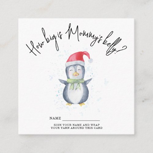 Penguin _ how big is mommys belly enclosure card
