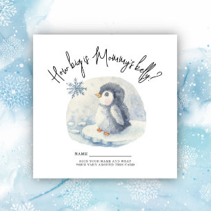 Penguin - how big is mommy's belly enclosure card