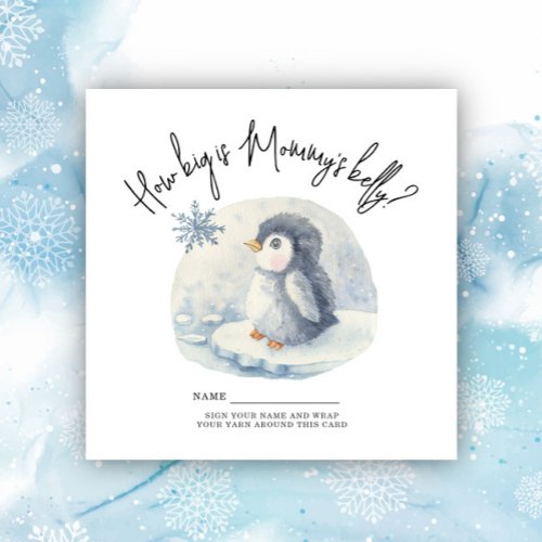 Penguin _ how big is mommys belly enclosure card