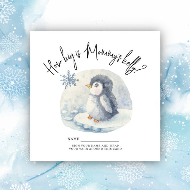 Penguin - how big is mommy's belly enclosure card (Creator Uploaded)