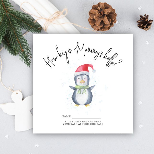 Penguin - how big is mommy's belly enclosure card (Creator Uploaded)