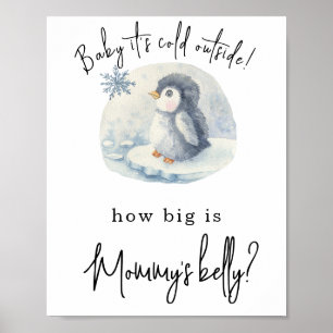Penguin - How big is Mommy's belly Poster