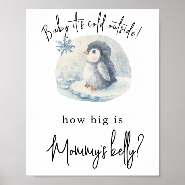 Penguin - How big is Mommy's belly Poster (Front)