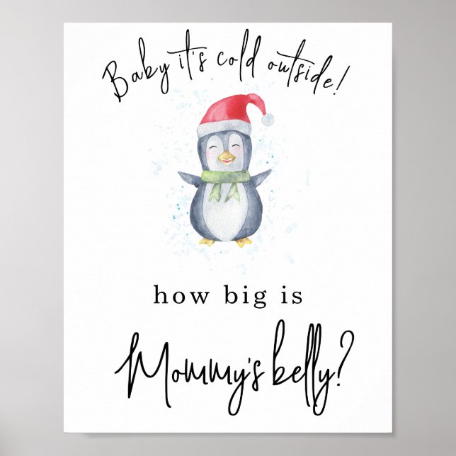 Penguin - How big is Mommy's belly Poster (Front)