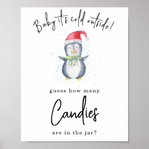 Penguin - How many candies Poster